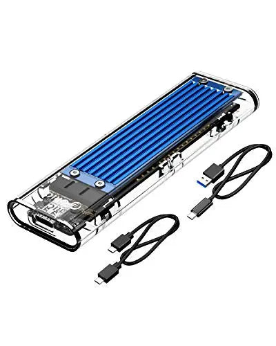 ORICO Boîtier SSD M.2 NVMe SATA Adaptateur, USB-C 3.2 Gen 2 10Gbps PCIe NVMe  / PWDM2-G2-WH