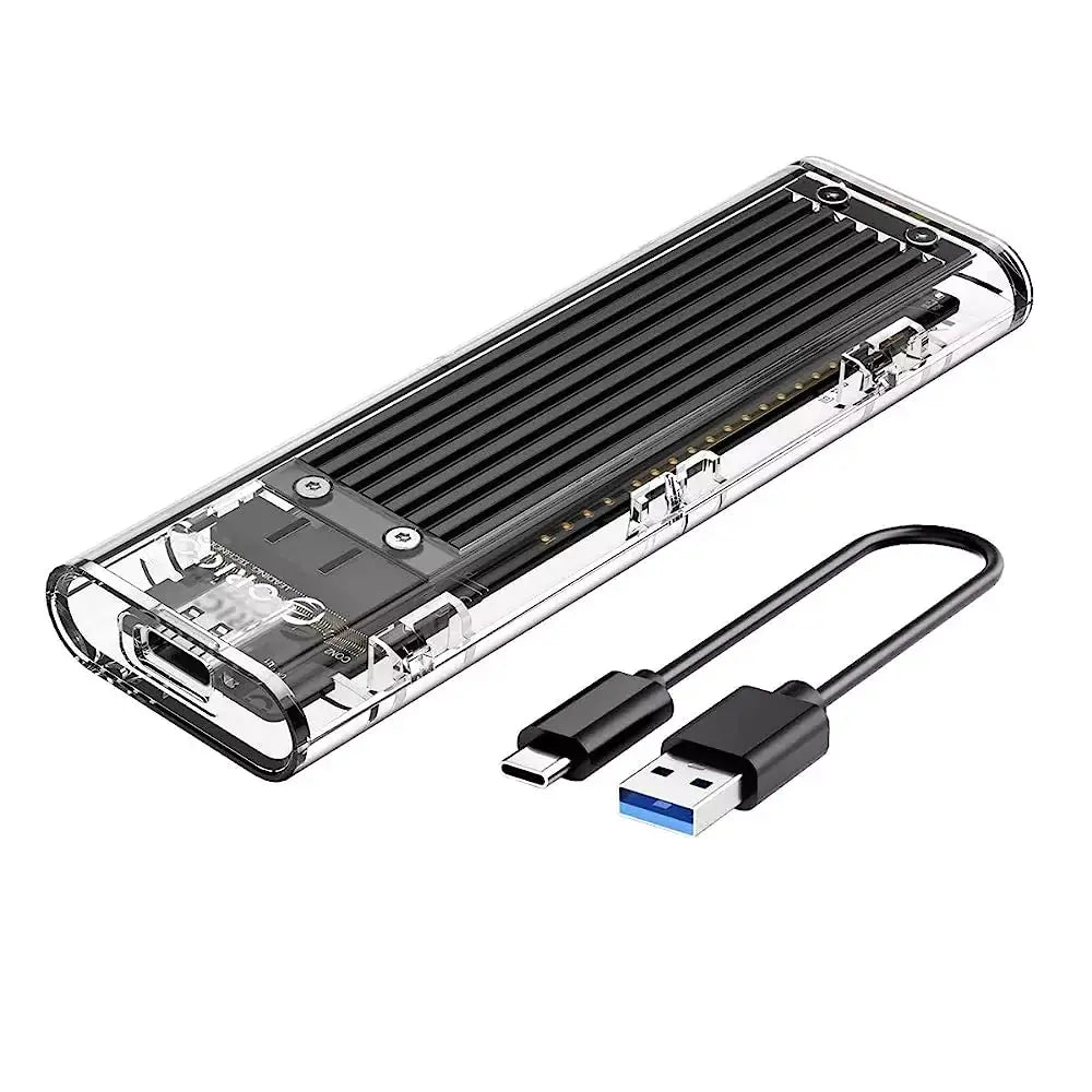 ORICO M2 SSD Case NVME SATA SSD Enclosure Tool Free 10Gbps M.2 to USB Type  C Transparent External Adapter Support UASP Trim