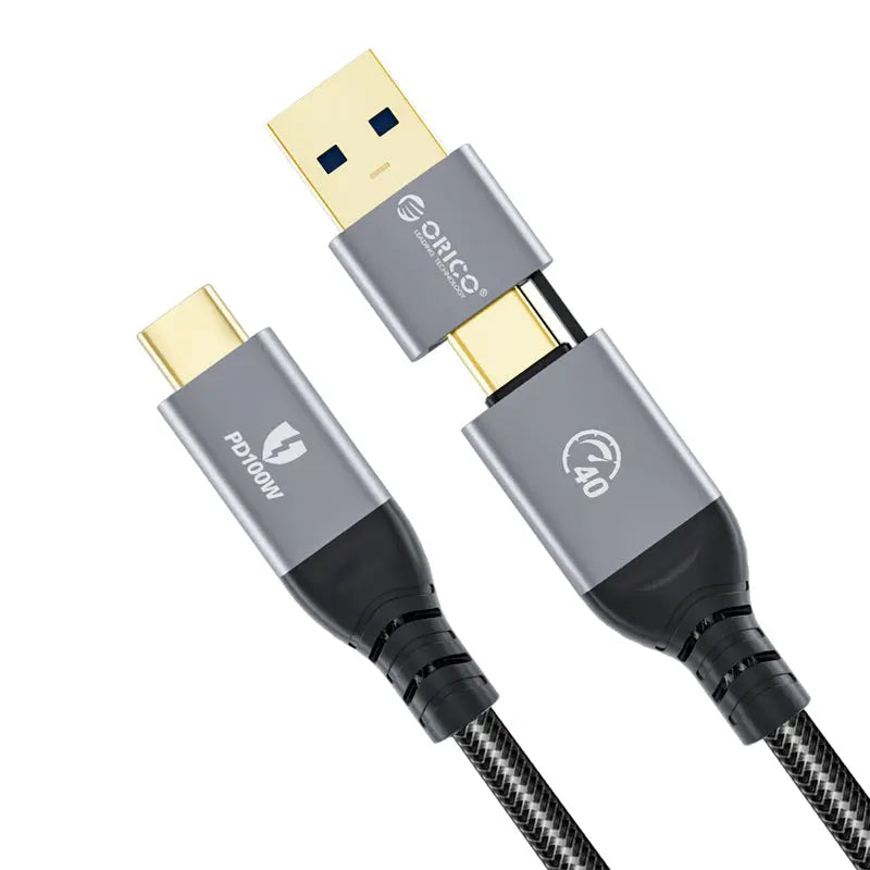 ORICO Thunderbolt 40Gbps 100w PD Charging 2-in-1 Data Cable Orico