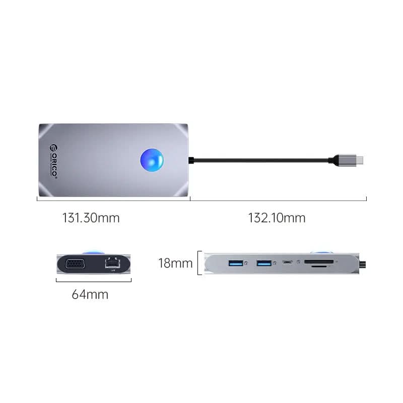 ORICO Type-C 12-in-1 RGB Multifunction Docking Station ORICO
