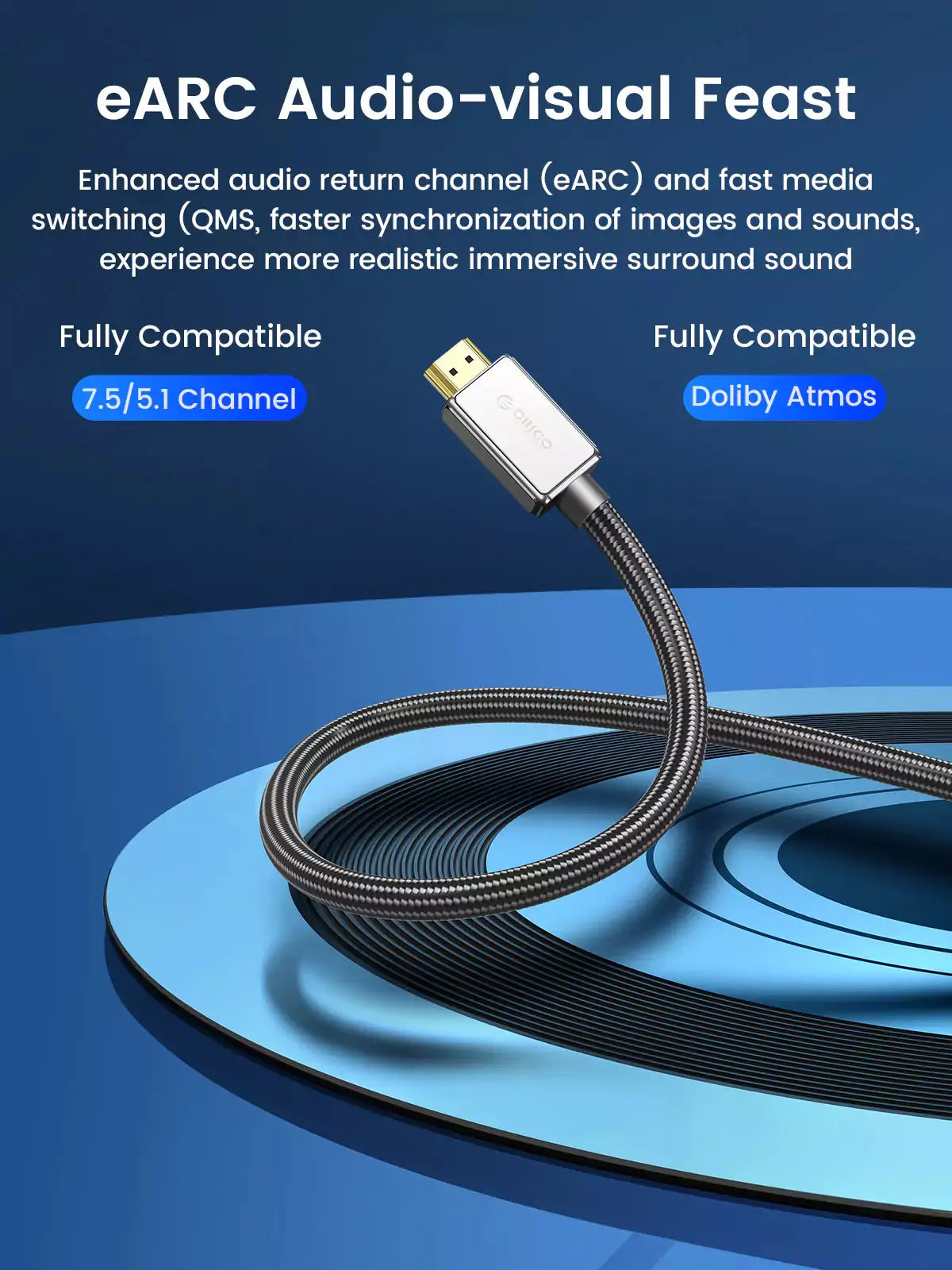 ORICO 8K HDMI USB C Ultra High Speed Alloy Braided Cable- ORICOTECHS