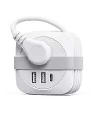 ORICO Ultra Thin Flat Plug Travel Power Strip with USB-C &USB-A