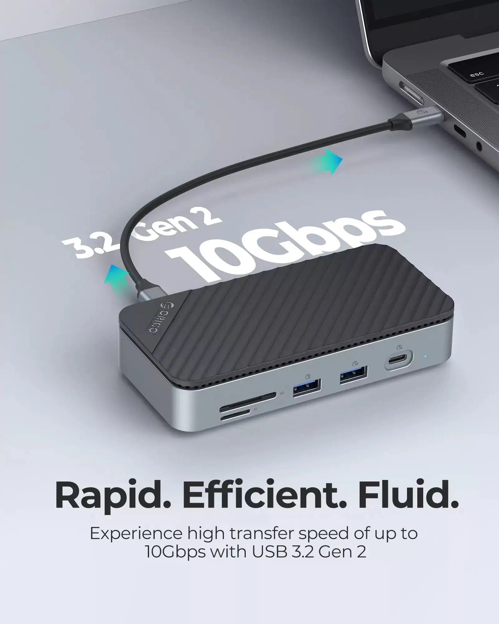 ORICOI 10-IN-1 Docking Station with M.2 SSD Enclosure ORICO