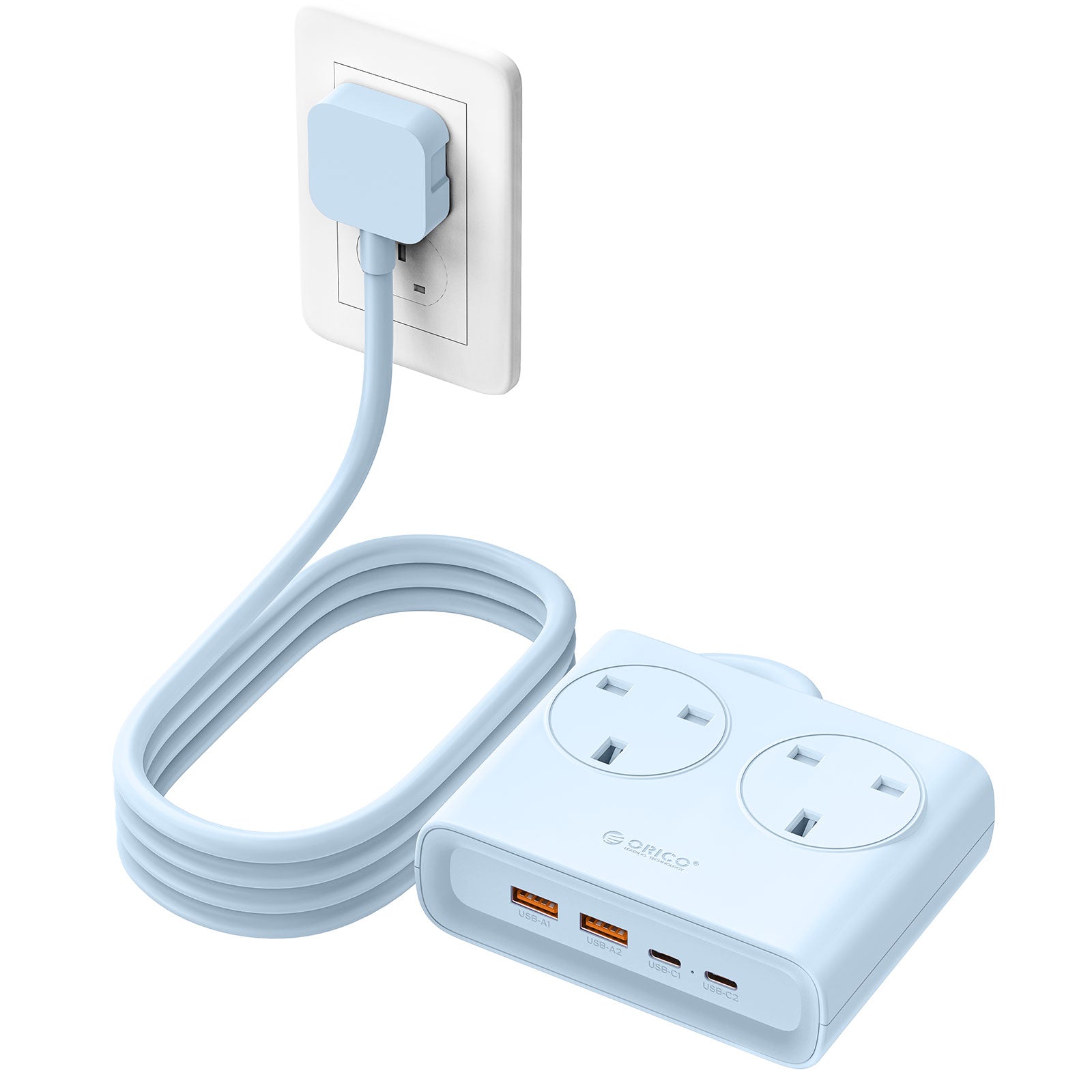 ORICO Power Brick UK Plug 25W GaN 6-in-1 Charging Station