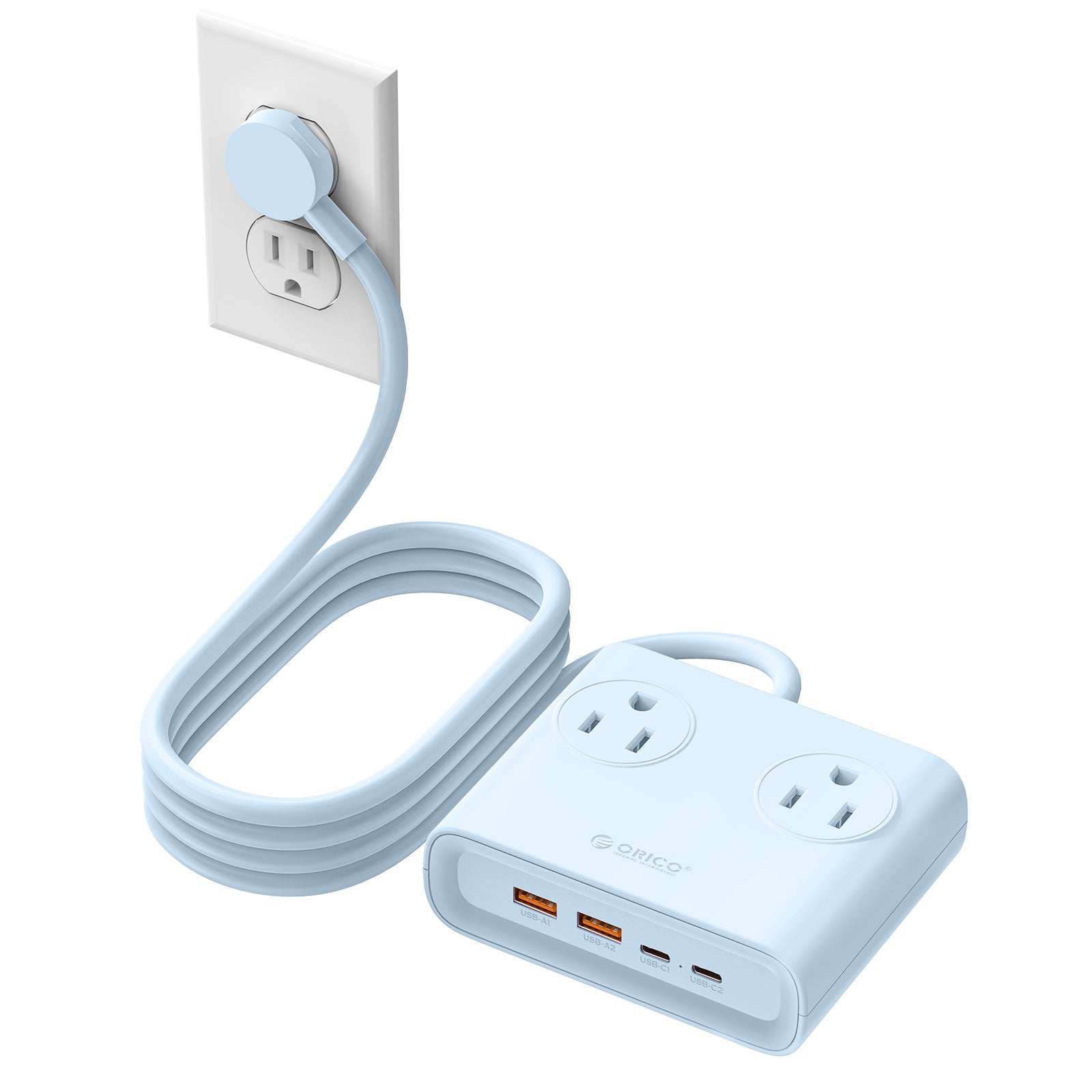 ORICO Power Brick US Plug 25W GaN 8-in-1 Power Strip