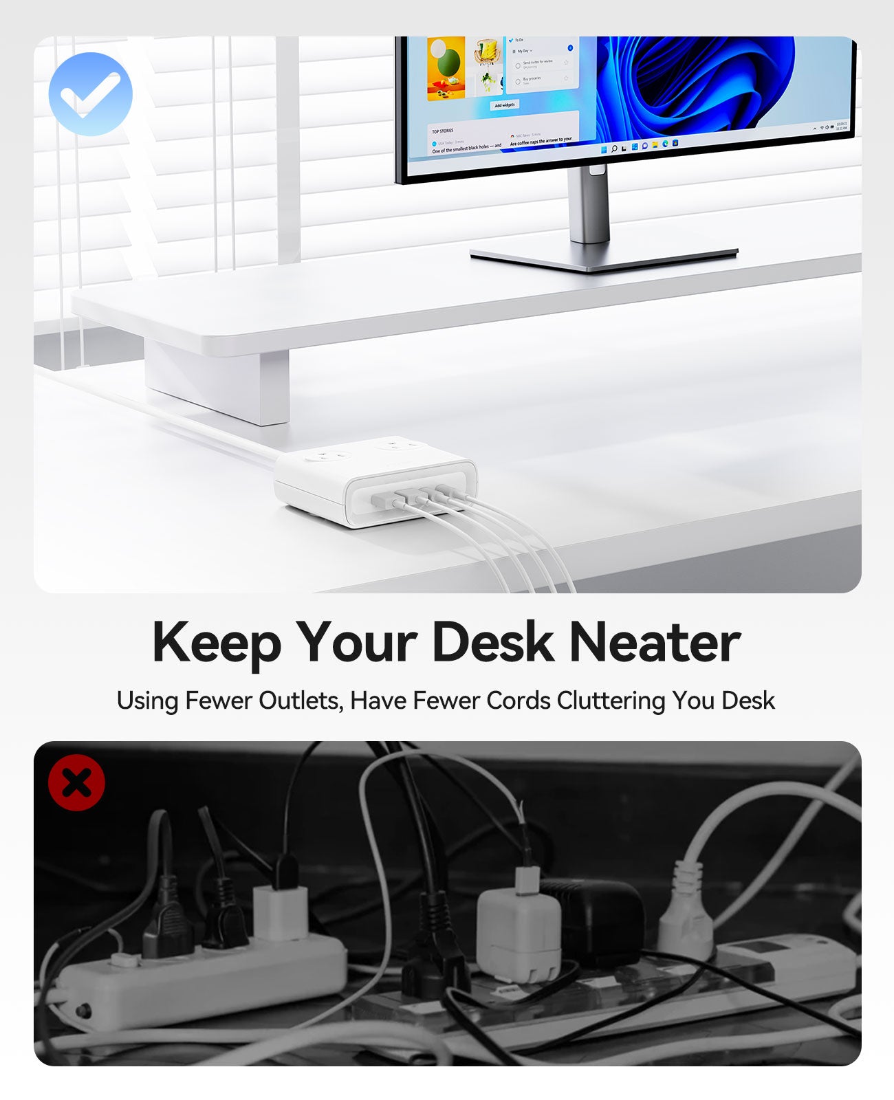 ORICO Power Brick US Plug 25W GaN 8-in-1 Power Strip