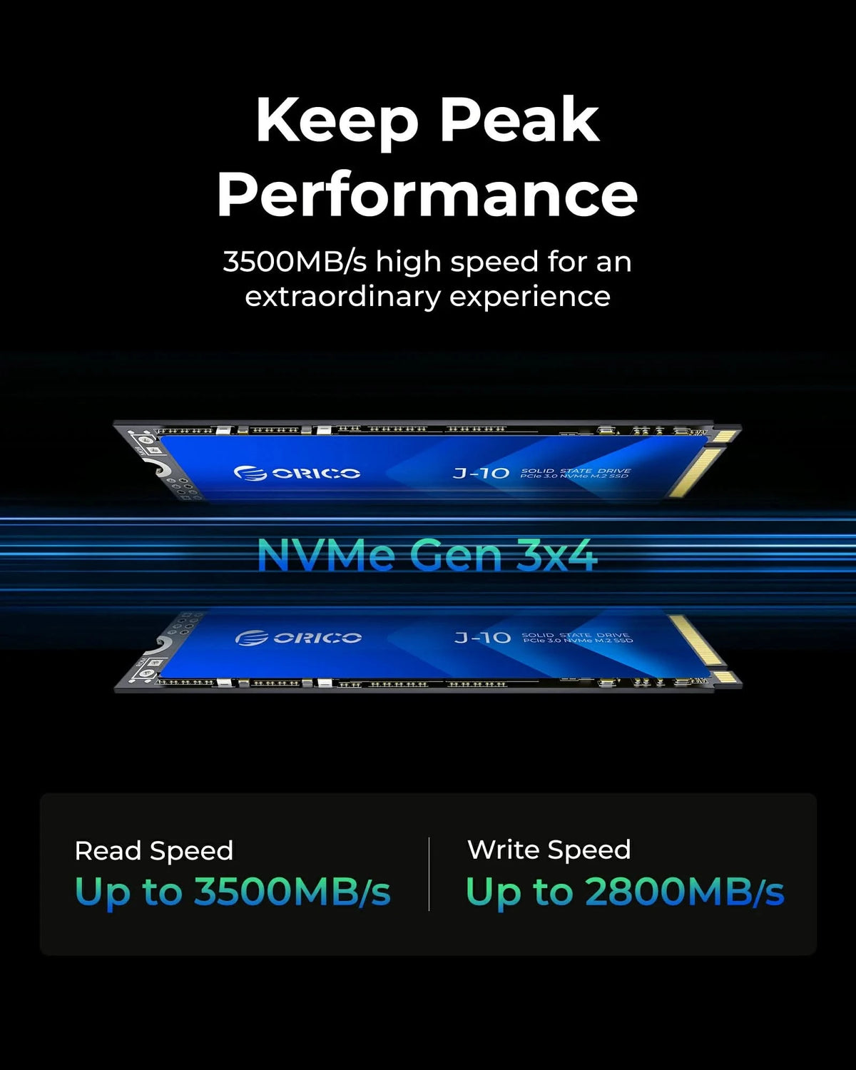 ORICO J-10 PCIe 3.0 NVMe M.2 SSD - High-Speed and Reliable Storage