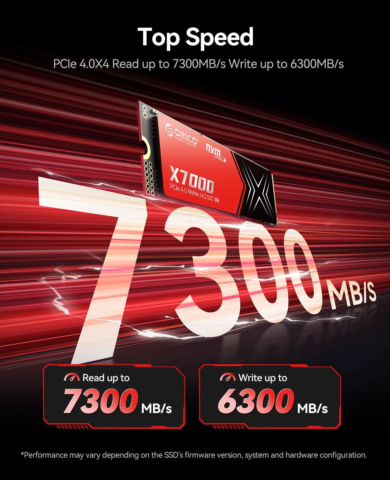 OIRCO X7000 PCle 4.0 NVMe M.2 Gaming SSD - Orico