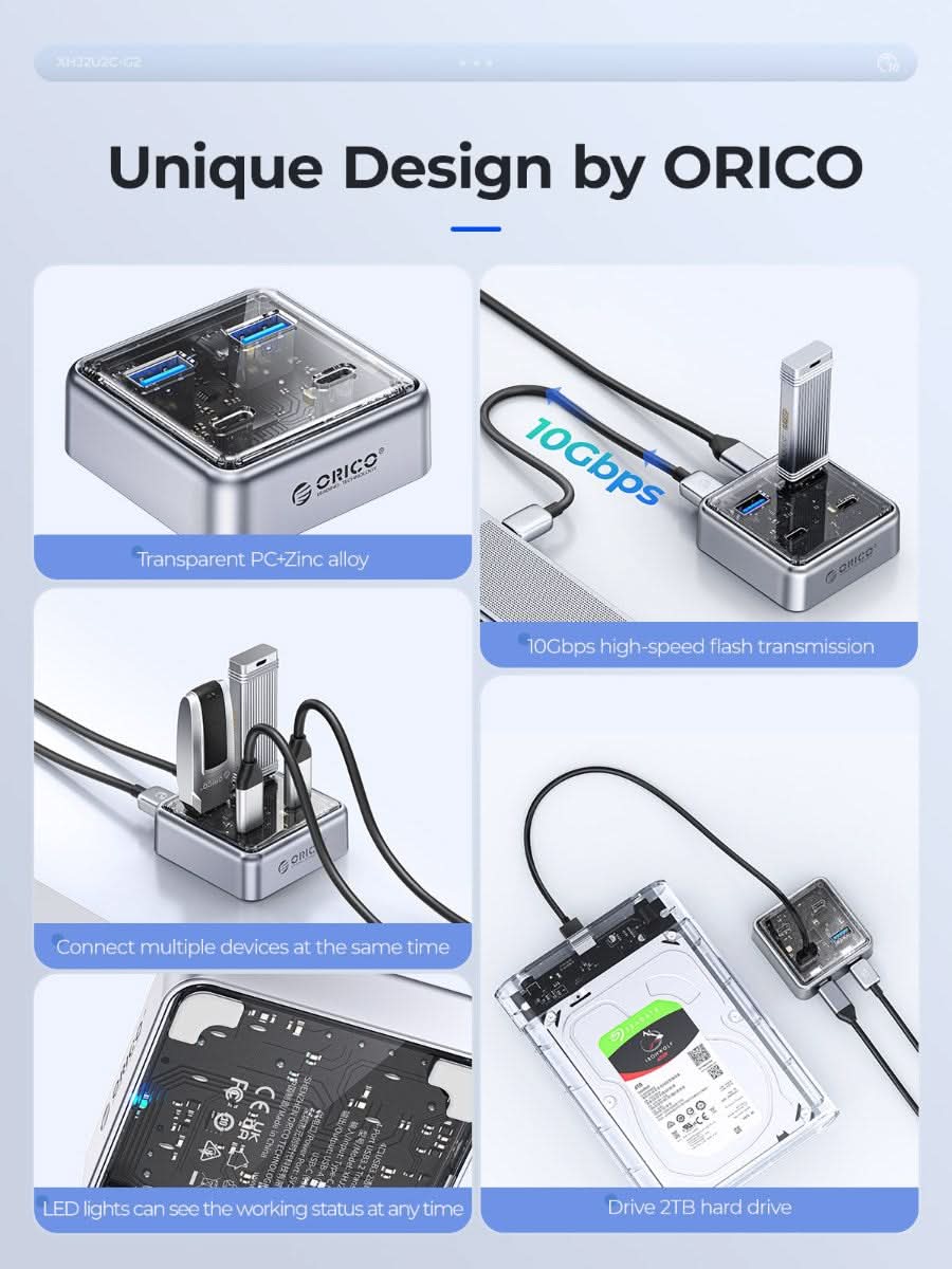 ORICO Transparent 4-in-1 10Gbps HUB - Orico