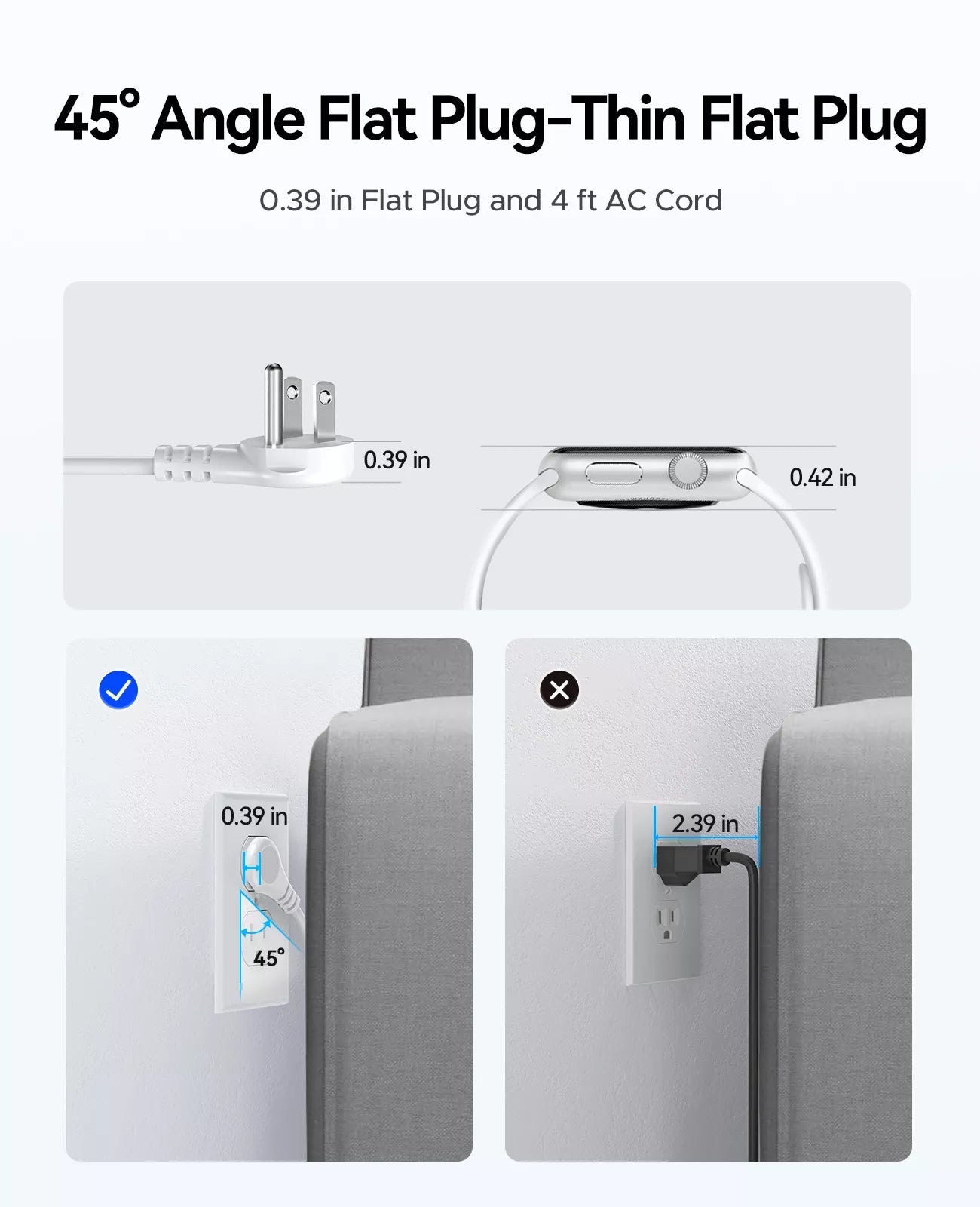 ORICO AP3 Pocket Travel Power Strip with USB-C 15.5W ORICO